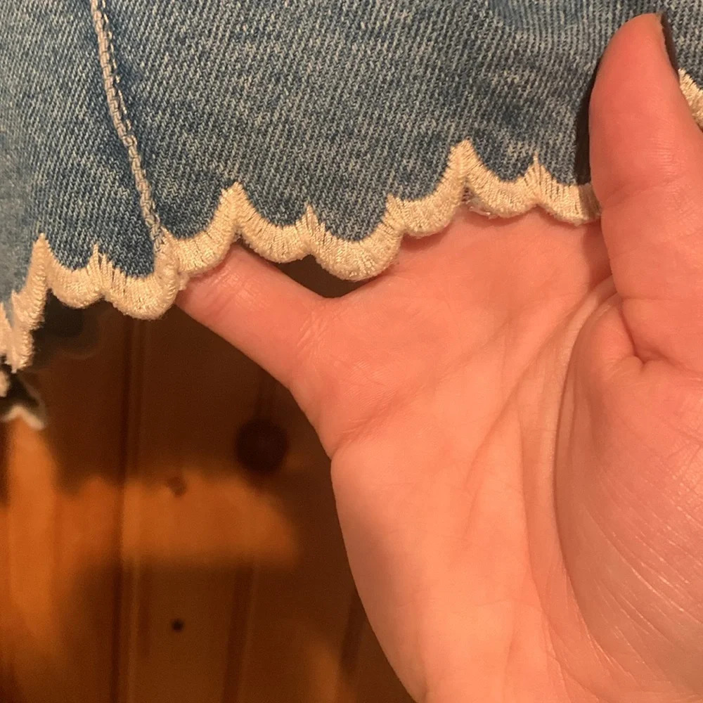 Sea New York Blue Jean Shorts with Cream Trim - Picture 4 of 9